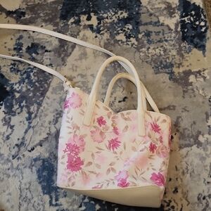 Floral Pink and Cream Women's Bag